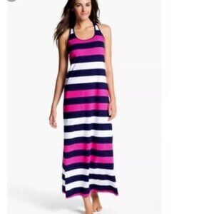 Tommy Bahama Rugby Stevie Maxi dress, Pink and Navy Blue